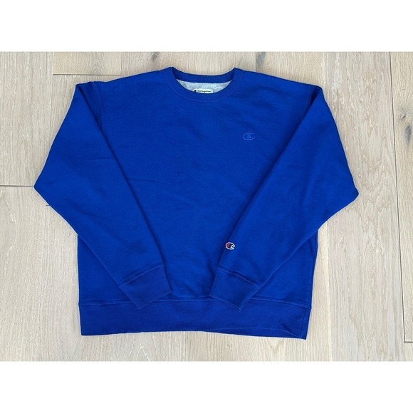 Champion Authentic Athleticwear Crewneck Blue Sweatshirt Mens Size Large - Picture 2 of 10